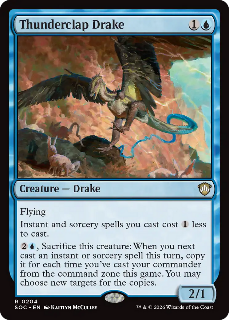 Thunderclap Drake [Secrets of Strixhaven Commander] [Foil]