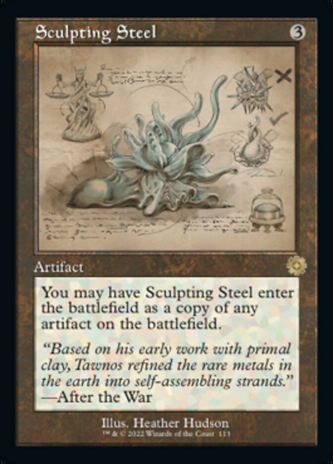 Sculpting Steel (Retro Schematic) [The Brothers' War Retro Artifacts] [Foil]