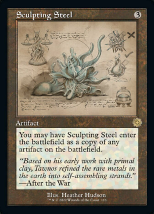 Sculpting Steel (Retro Schematic) [The Brothers' War Retro Artifacts] [Foil]