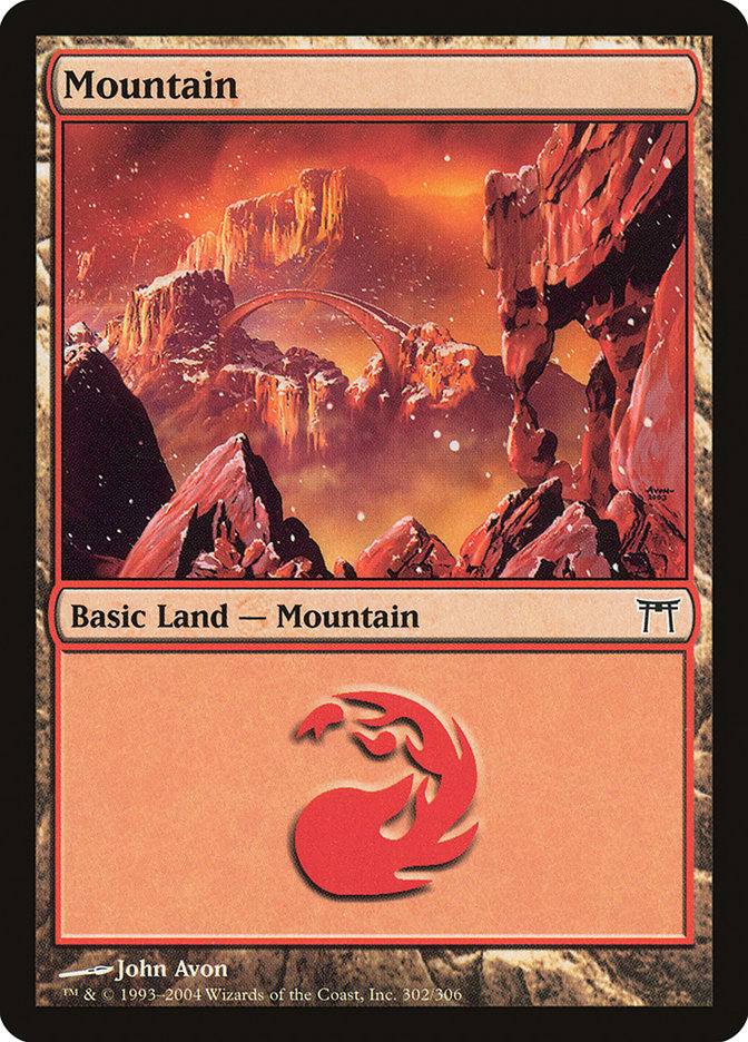Mountain (302) [Champions of Kamigawa] [Foil]