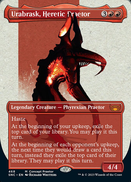 Urabrask, Heretic Praetor (Borderless Concept Praetors) [Phyrexia: All Will Be One] [Foil]