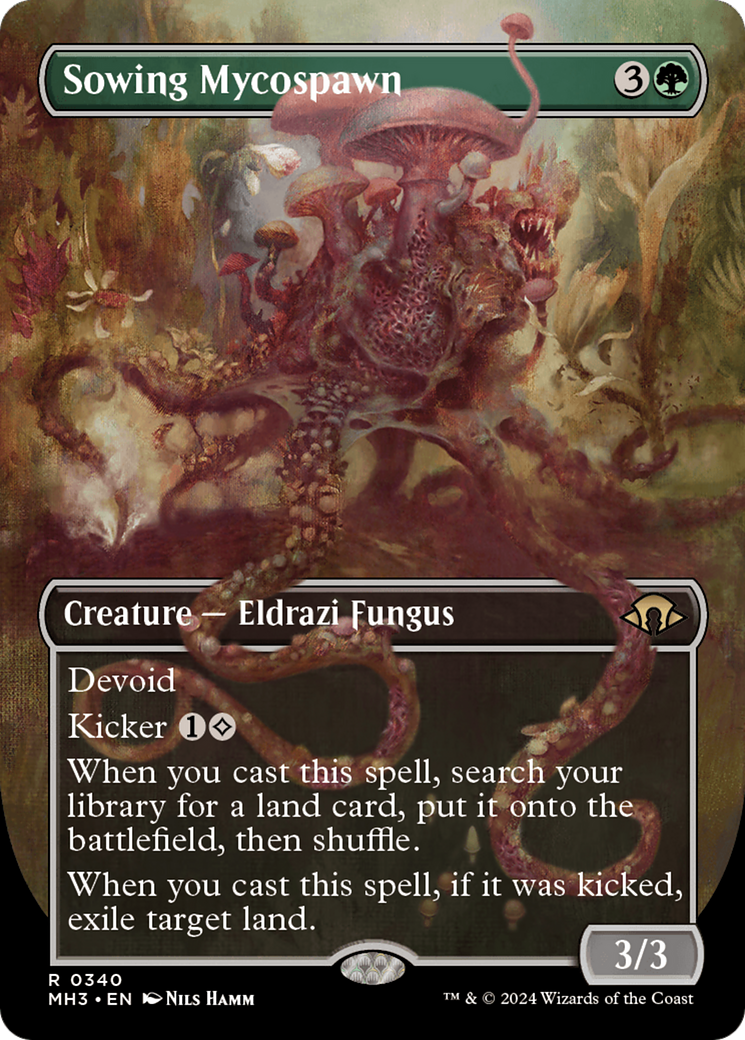 Sowing Mycospawn (Borderless) [Modern Horizons 3] [Foil]