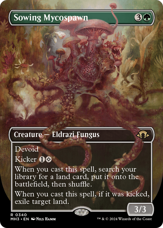 Sowing Mycospawn (Borderless) [Modern Horizons 3] [Foil]