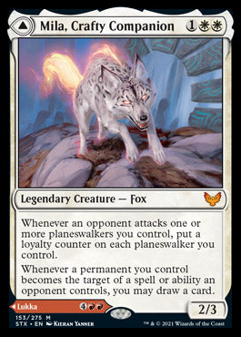 Mila, Crafty Companion // Lukka, Wayward Bonder [Strixhaven: School of Mages] [Foil]