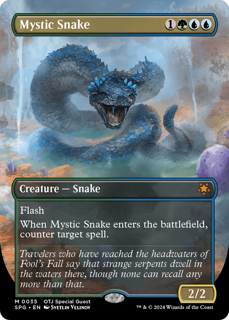 Mystic Snake (Borderless) [Outlaws of Thunder Junction Special Guests] [Foil]