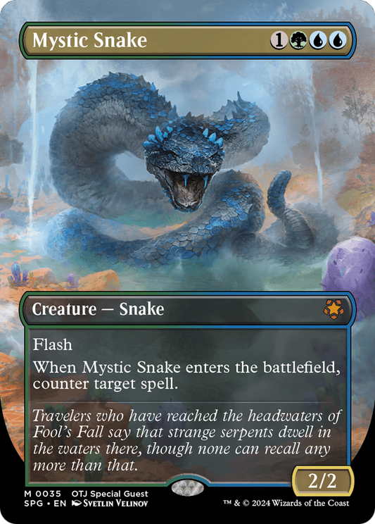 Mystic Snake (Borderless) [Outlaws of Thunder Junction Special Guests] [Foil]
