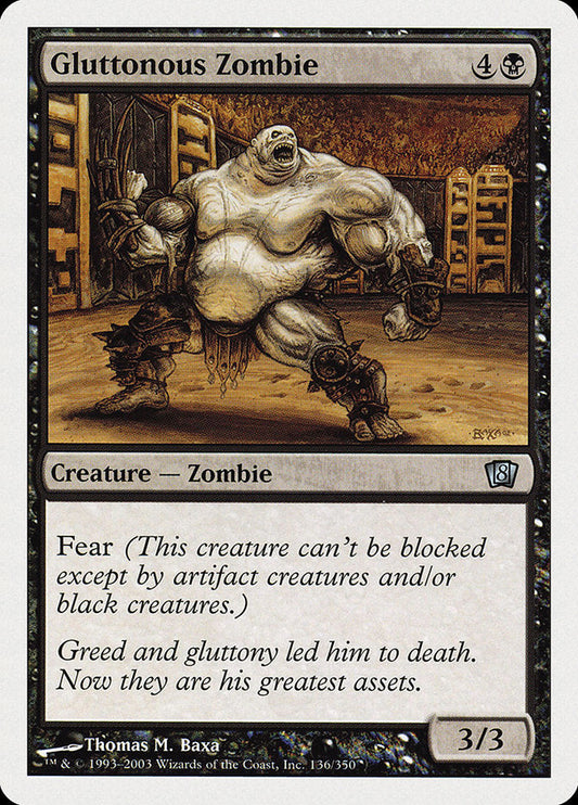 Gluttonous Zombie [Eighth Edition] [Foil]