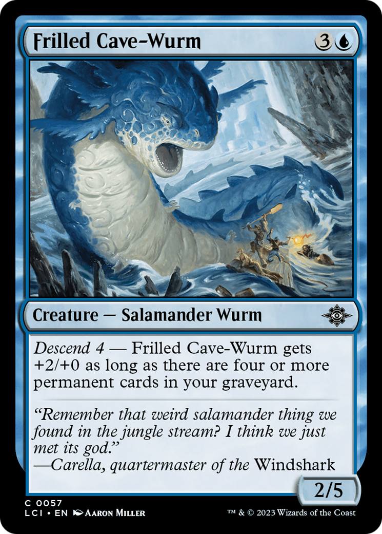 Frilled Cave-Wurm [The Lost Caverns of Ixalan] [Foil]