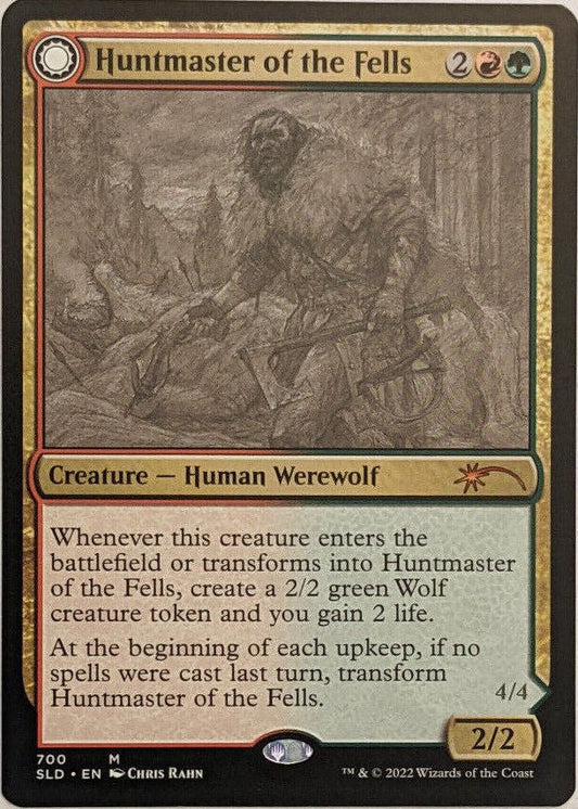 Huntmaster of the Fells // Ravager of the Fells (Sketch) [Secret Lair Drop Promos] [Foil]