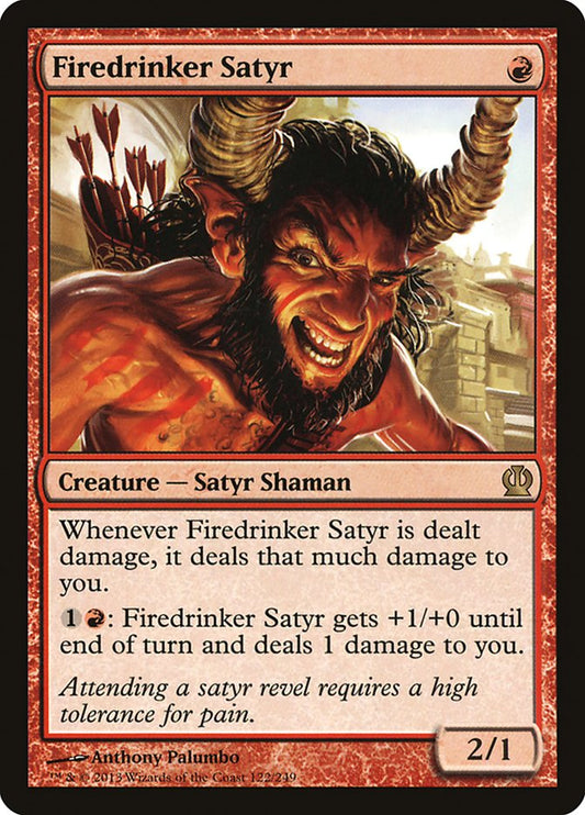 Firedrinker Satyr [Theros] [Foil]