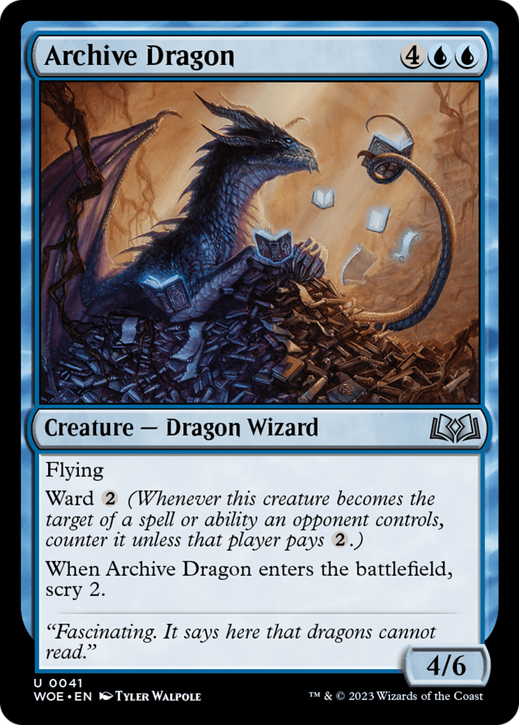 Archive Dragon [Wilds of Eldraine] [Foil]