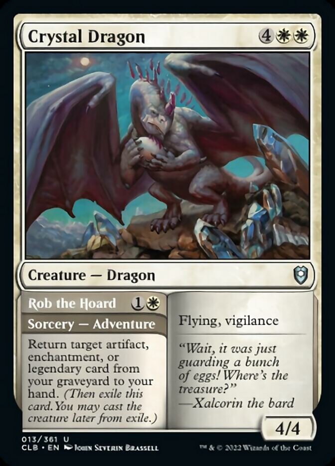 Crystal Dragon // Rob the Hoard [Commander Legends: Battle for Baldur's Gate] [Foil]