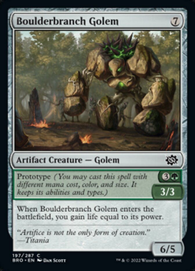 Boulderbranch Golem [The Brothers' War] [Foil]