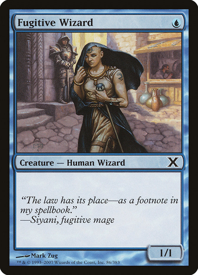 Fugitive Wizard [Tenth Edition] [Foil]