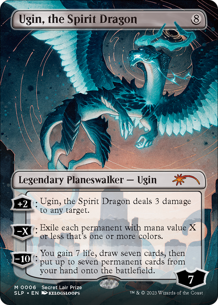 Ugin, the Spirit Dragon (Borderless) [Secret Lair Showdown] [Foil]