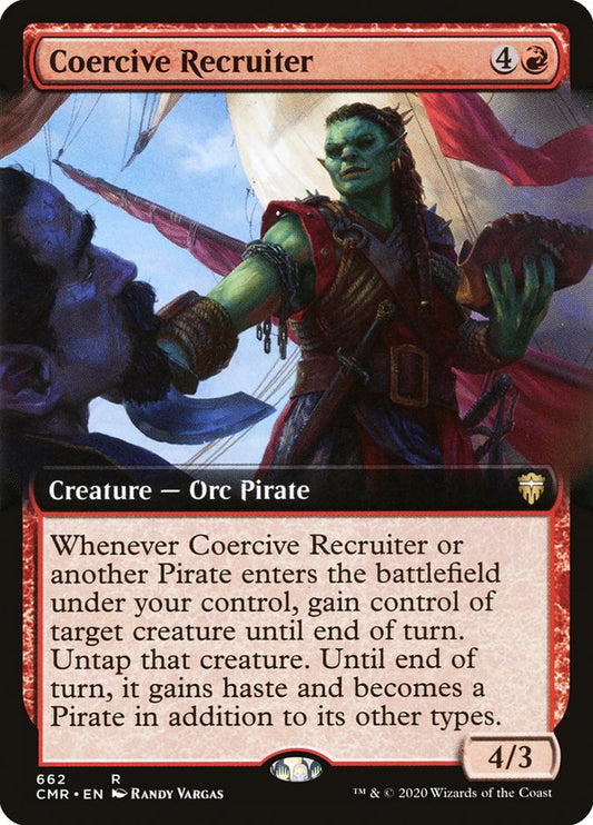 Coercive Recruiter (Extended Art) [Commander Legends] [Foil]
