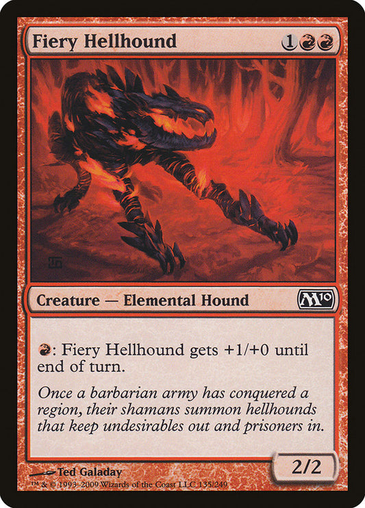 Fiery Hellhound [Core Set 2010] [Foil]