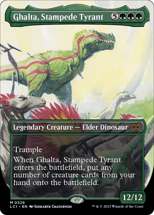 Ghalta, Stampede Tyrant (Borderless) [The Lost Caverns of Ixalan] [Foil]