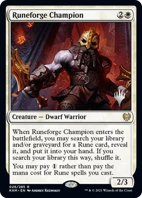 Runeforge Champion (Promo Pack) [Kaldheim Promos] [Foil]