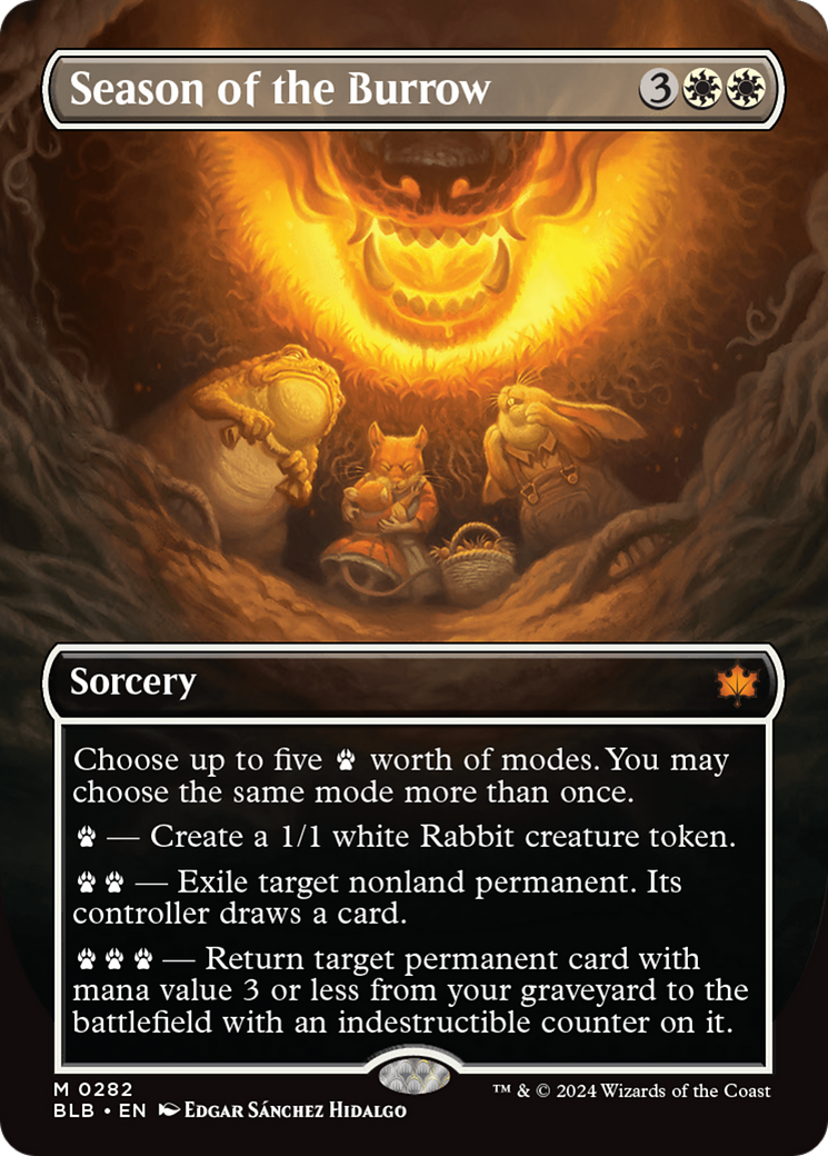 Season of the Burrow (Borderless) [Bloomburrow] [Foil]