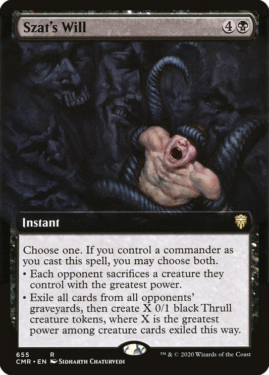 Szat's Will (Extended Art) [Commander Legends] [Foil]