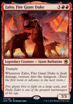Zalto, Fire Giant Duke (Promo Pack) [Dungeons & Dragons: Adventures in the Forgotten Realms Promos] [Foil]