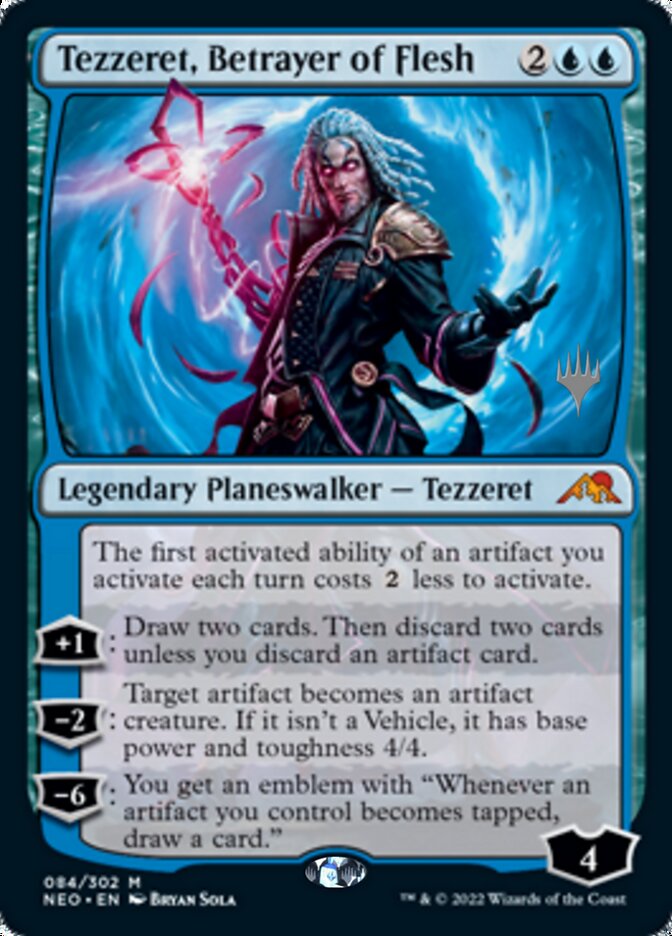 Tezzeret, Betrayer of Flesh (Promo Pack) [Kamigawa: Neon Dynasty Promos] [Foil]