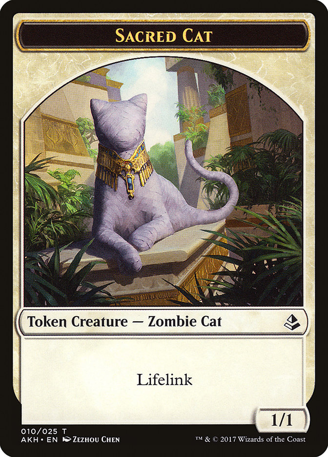 Sacred Cat Token [Amonkhet Tokens] [Foil]