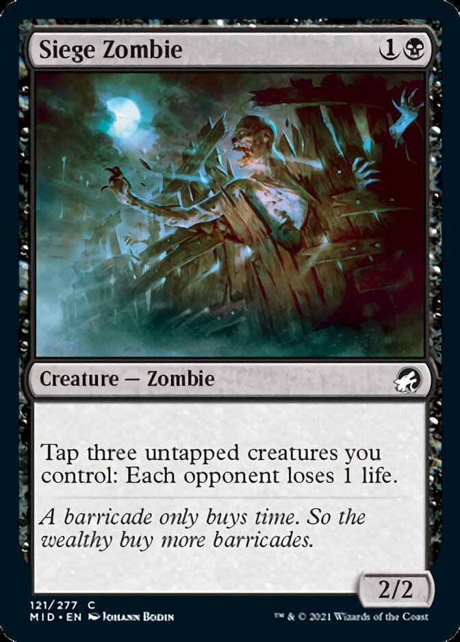 Siege Zombie [Innistrad: Midnight Hunt] [Foil]