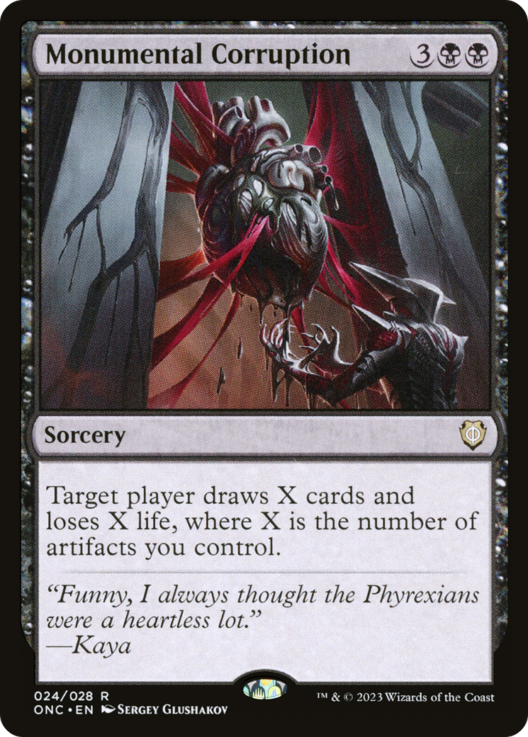 Monumental Corruption [Phyrexia: All Will Be One Commander] [Foil]