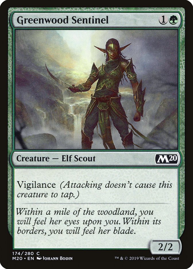 Greenwood Sentinel [Core Set 2020] [Foil]