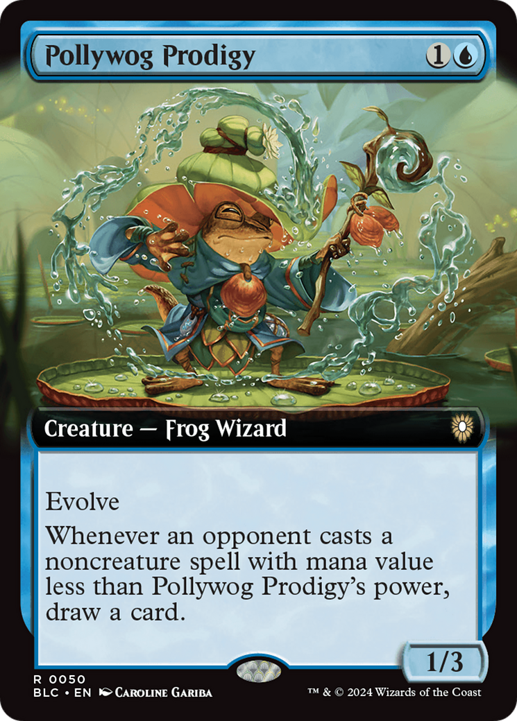 Pollywog Prodigy (Extended Art) [Bloomburrow Commander] [Foil]