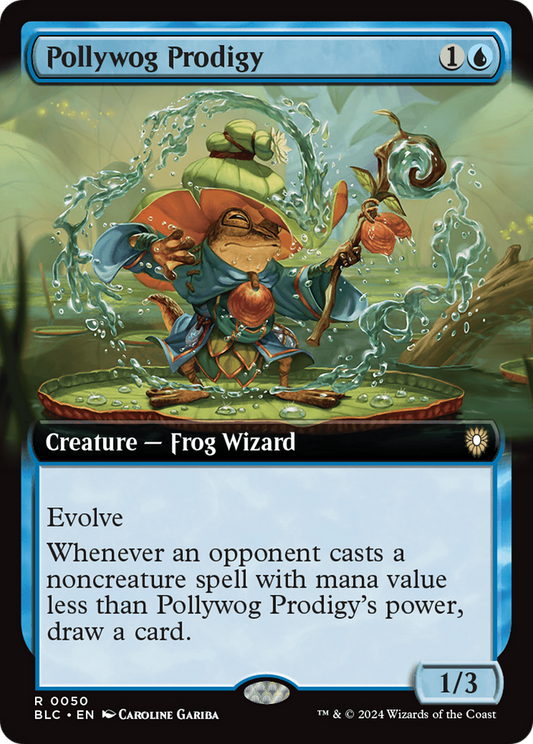 Pollywog Prodigy (Extended Art) [Bloomburrow Commander] [Foil]