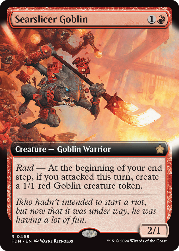 Searslicer Goblin (Extended Art) [Foundations] [Foil]