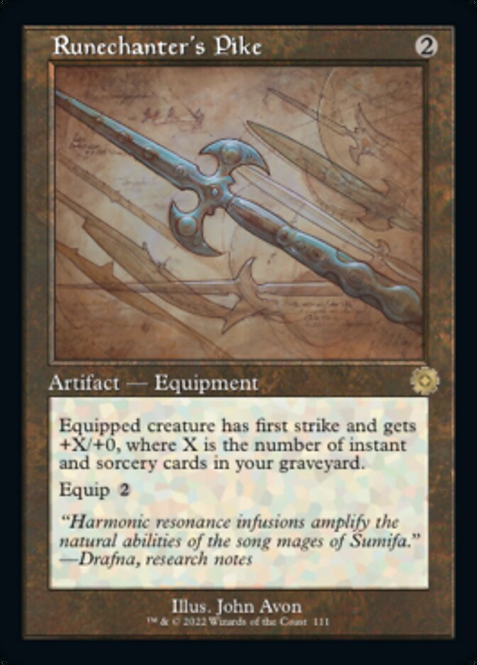 Runechanter's Pike (Retro Schematic) [The Brothers' War Retro Artifacts] [Foil]