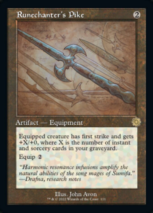 Runechanter's Pike (Retro Schematic) [The Brothers' War Retro Artifacts] [Foil]