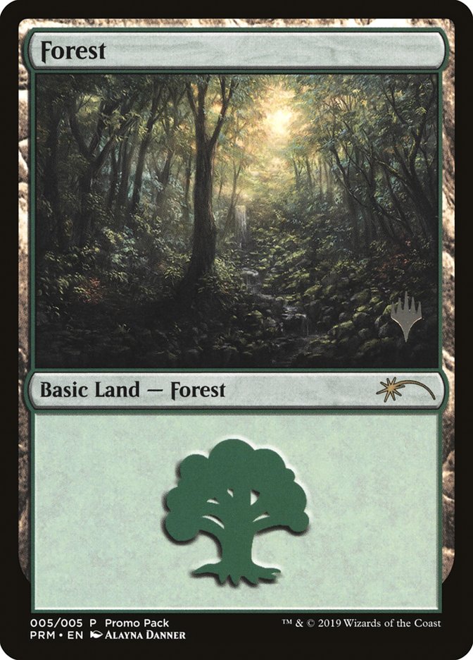 Forest (5) [Core Set 2020 Promo Pack] [Foil]