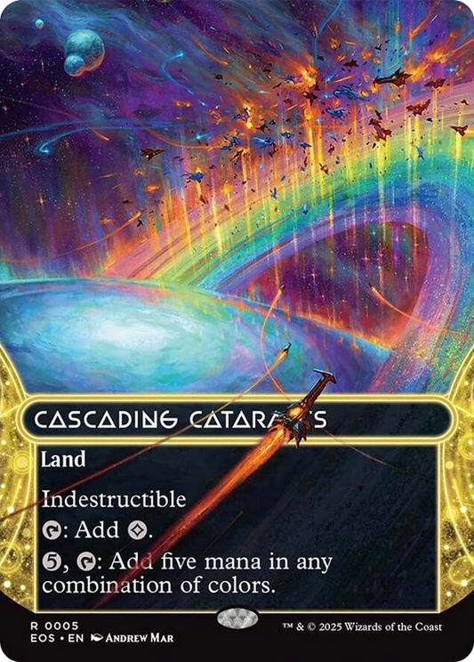 Cascading Cataracts (0005) (Borderless) [Edge of Eternities: Stellar Sights] [Foil]