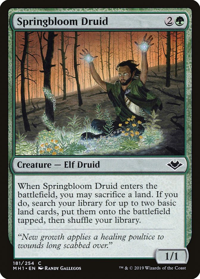 Springbloom Druid [Modern Horizons] [Foil]