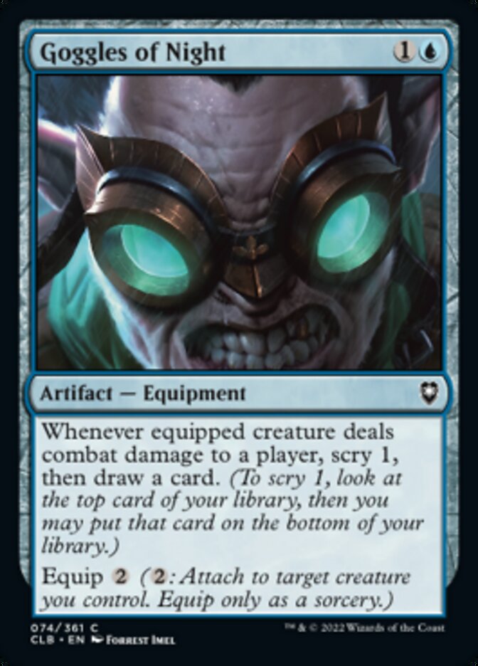 Goggles of Night [Commander Legends: Battle for Baldur's Gate] [Foil]