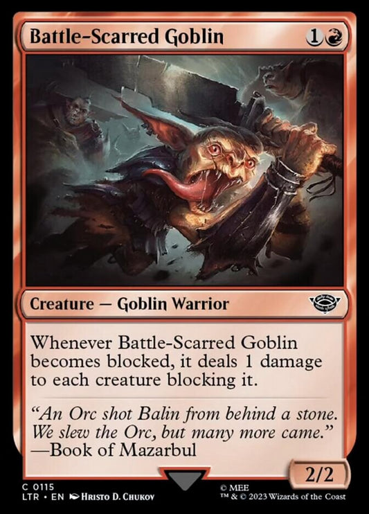 Battle-Scarred Goblin [The Lord of the Rings: Tales of Middle-Earth] [Foil]