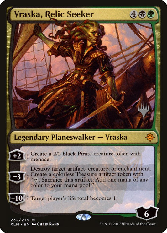 Vraska, Relic Seeker (Promo Pack) [Ixalan Promos] [Foil]