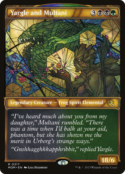 Yargle and Multani (Showcase Planar Booster Fun) [March of the Machine] [Foil]