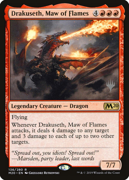 Drakuseth, Maw of Flames (Promo Pack) [Core Set 2020 Promos] [Foil]