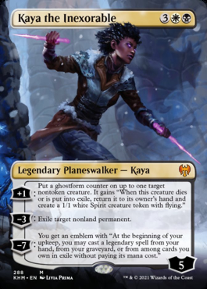 Kaya the Inexorable (Borderless) [Kaldheim] [Foil]