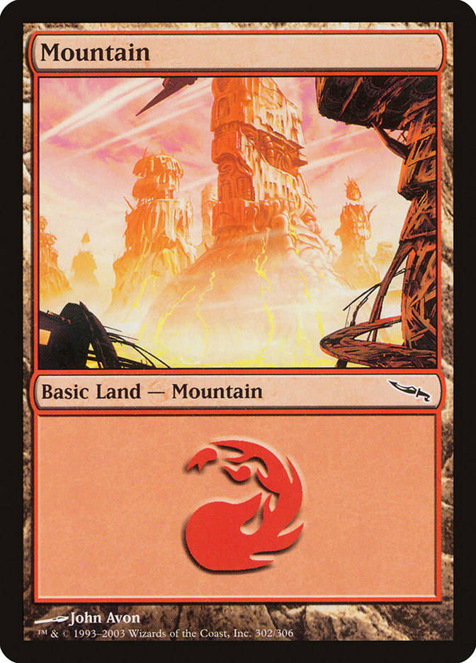 Mountain (302) [Mirrodin] [Foil]