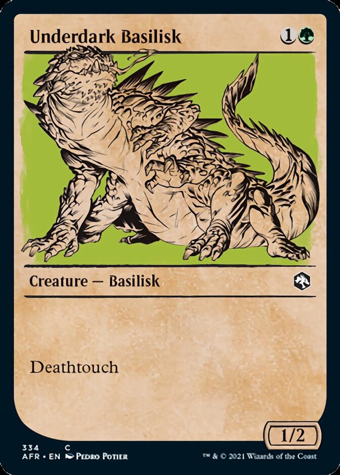 Underdark Basilisk (Showcase) [Dungeons & Dragons: Adventures in the Forgotten Realms] [Foil]