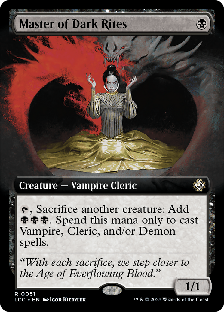 Master of Dark Rites (Extended Art) [The Lost Caverns of Ixalan Commander] [Foil]