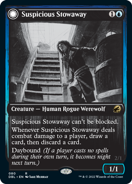 Suspicious Stowaway // Seafaring Werewolf [Innistrad: Double Feature] [Foil]