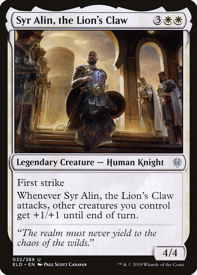 Syr Alin, the Lion's Claw [Throne of Eldraine] [Foil]
